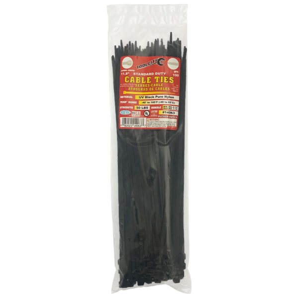 100 Black 12" Cable Ties