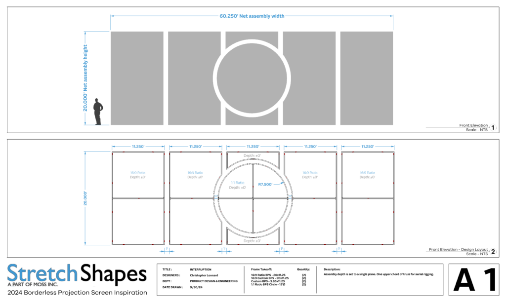 stretch shapes, stretchshapes, stretch fabric, stage design, set design, stretch screen, stretchy screens, curved projection screen, projection screen, large projection screen, projection screen material, screen projection, stretch panels, custom stage set, stage design