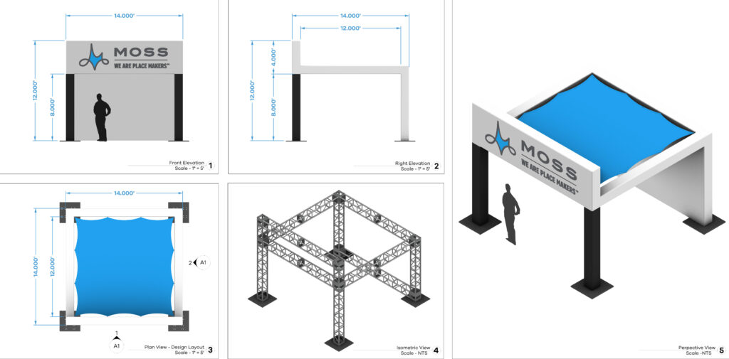 Outdoor Uses of Stretch Shapes Products, stretch panels, stretch screen, stretchy screens, stretch shapes, stretchshapes, festival shade structure, temporary shade structures, stretch sun shade, fabric shade structures, shade structures, stretch shapes activations