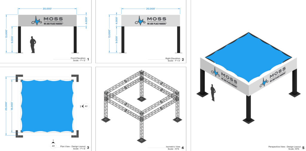 Outdoor Uses of Stretch Shapes Products, stretch panels, stretch screen, stretchy screens, stretch shapes, stretchshapes, festival shade structure, temporary shade structures, stretch sun shade, fabric shade structures, shade structures, stretch shapes activations