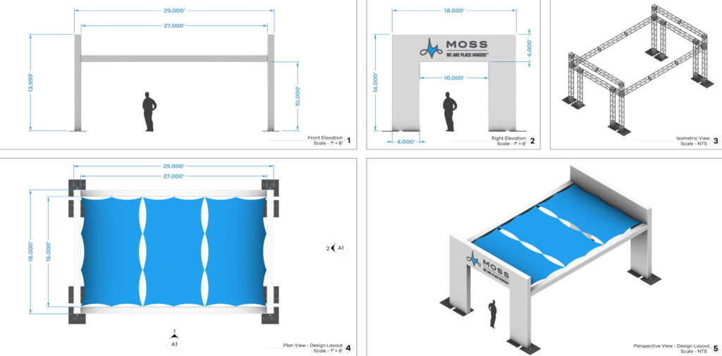 Outdoor Uses of Stretch Shapes Products, stretch panels, stretch screen, stretchy screens, stretch shapes, stretchshapes, festival shade structure, temporary shade structures, stretch sun shade, fabric shade structures, shade structures, stretch shapes activations